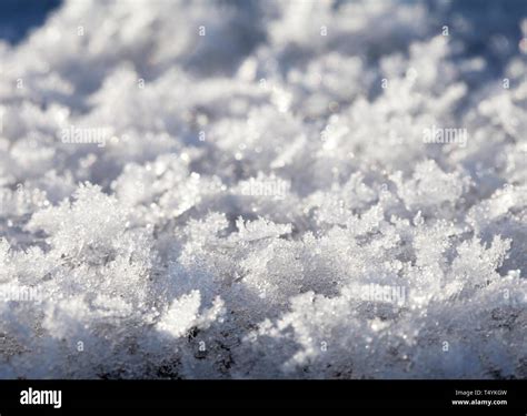 Snow Crystals Close Up Stock Photo Alamy