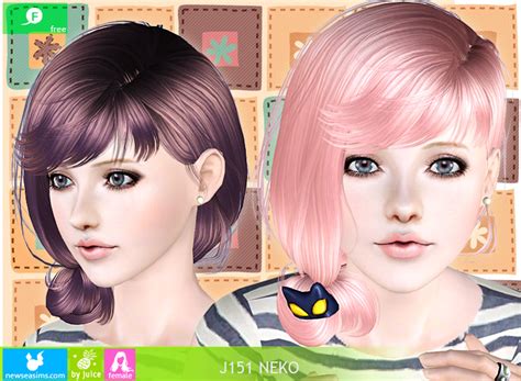 Junique The Sims 3 Female Hairstyle Newsea J151 Neko