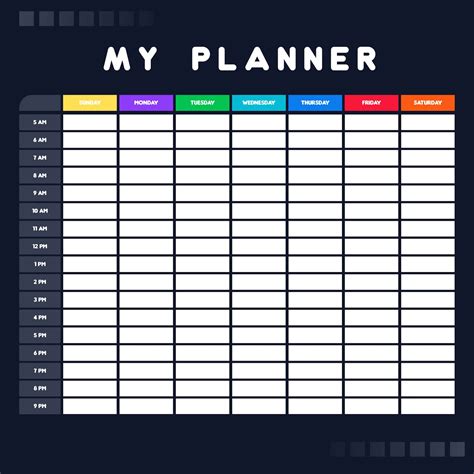 Printable Weekly Time Management Template Printable Templates