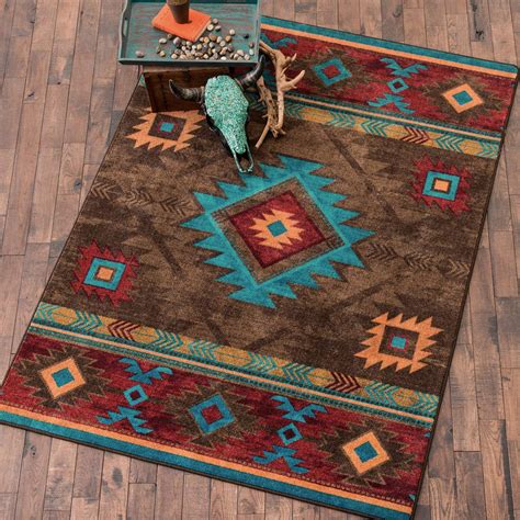 Whiskey River Turquoise Rug 3 X 4 Lone Star Western Decor