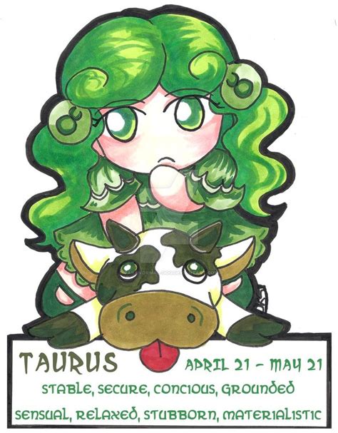 Taurus Chibi By Paranormal Dog Taurus Art Chibi Zodiac Signs