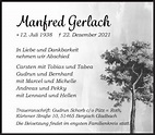 Traueranzeigen von Manfred Gerlach | rz-trauer.de