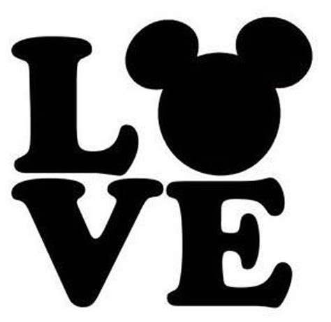 Love Mickey Mouse Ears Svg File For Cricut Etsy Deco Disney Disney