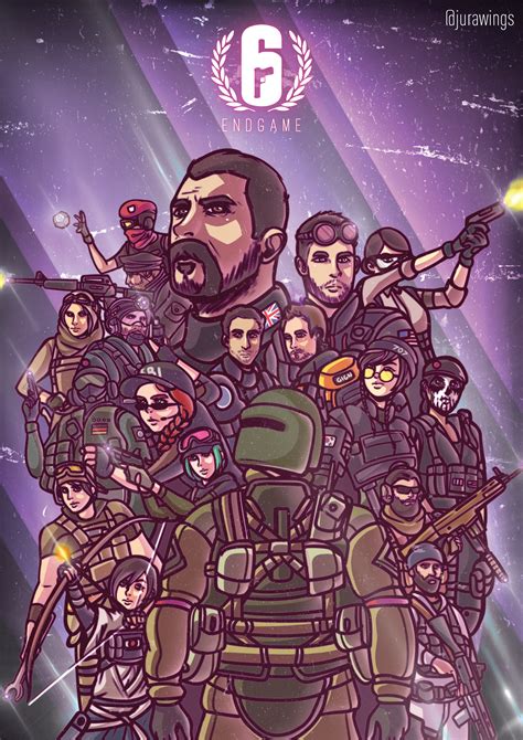 Endgame Inspired Drawing Of The Roster Rainbow Six Siege Dev Tracker
