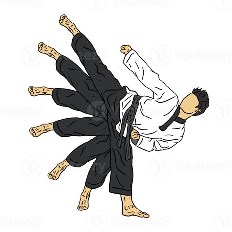 Side Kick Taekwondo Illustration 14467135 Png