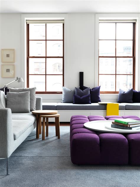 Tribeca Loft Contemporary Living Room New York By Nexus Designs