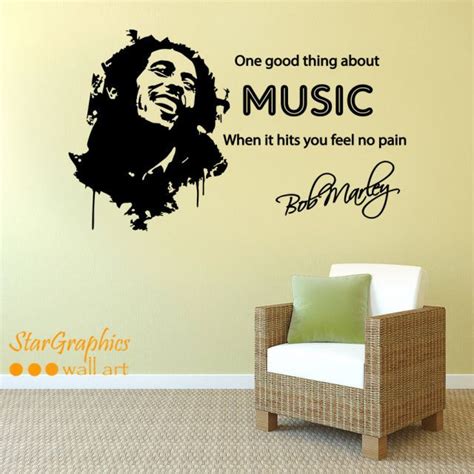 Bob Marley Music Song Lyrics Quote Wall Art Vinyl Decal Sticker Mural