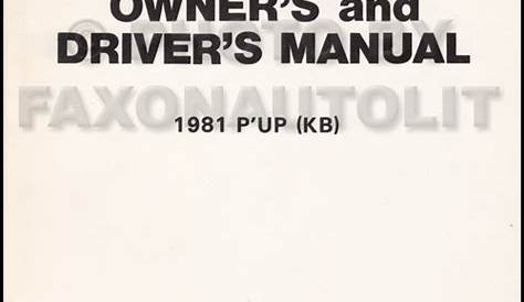 1981 Isuzu P'up Diesel Engine Repair Shop Manual Original