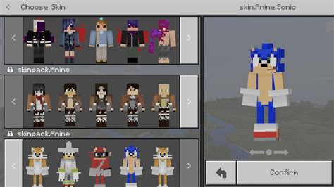 Game And Anime 4d Skin Packs 5 Packs Mods Minecraft Bedrock