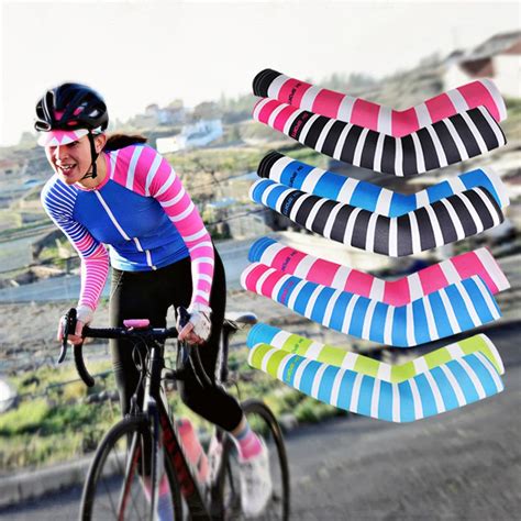 Pair Breathable Uv Protection Cycling Running Arm Sleeves Cuff Cover Driving Riding Protective