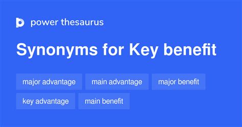 Key Benefit Synonyms Words And Phrases For Key Benefit