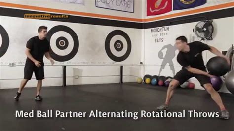 Medicine Ball Exercise Partner Alternating Rotational Throws Youtube