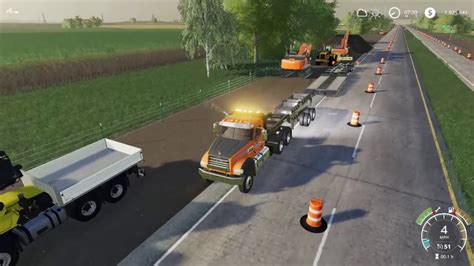 Farming Simulator 2019 Road Work Part 1 Youtube