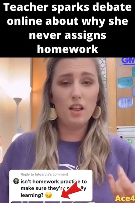 Teacher Sparks Debate Online About Why She Never Assigns Homework Make Money Online How To Make