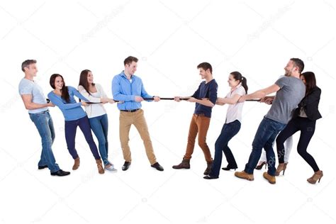 Two Opposing Teams Having A Tug Of War — Stock Photo © Andreypopov