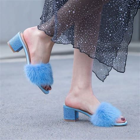 pin by john slipper on fluffy slippers fur heels fur shoes real fur