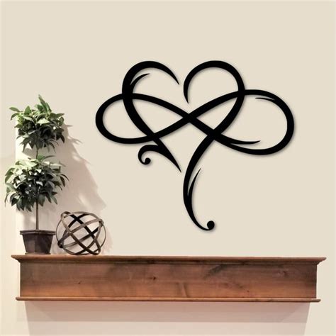 Infinity Symbol With Heart Metal Sign Love Infinity Symbol Etsy