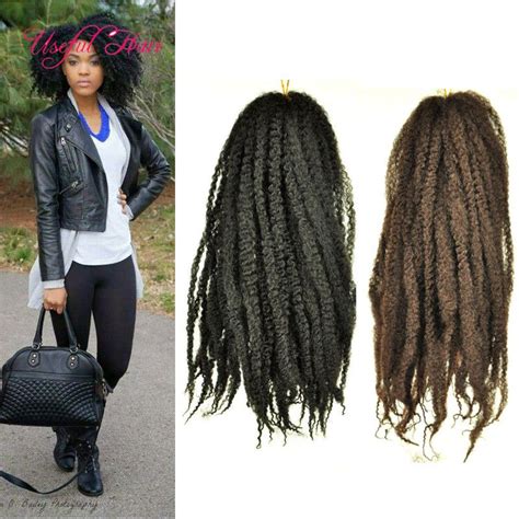 18inch Afro Kinky Curly Hair Bundles Soft Marley Braid Crochet Hair Extension Synthetic Braiding