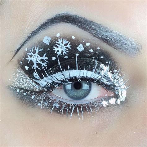 Winter Is Coming Snowflake Eye Makeup Xmas Makeup Christmas Eye