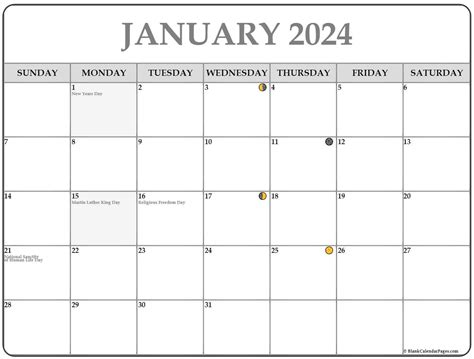 Free Printable 2024 Calendar With Moon Phases And Organizational Delay