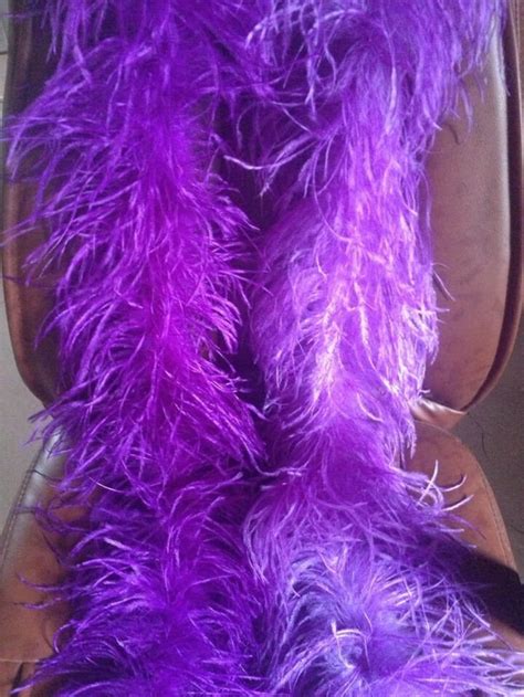 2 Yards Purple 5ply Ostrich Feather Boa Chandelle Feather Boa Etsy