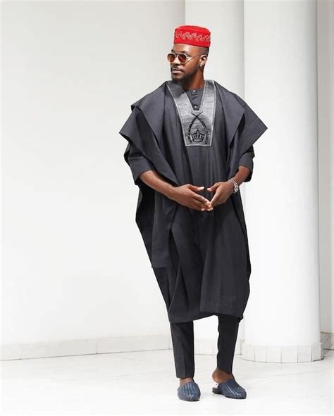 Premium Short Sleeve 3 Piece Black African Agbada Kaftan Etsy