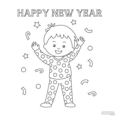 Kids New Years Eve Drawing In Eps Illustrator  Psd Png Svg