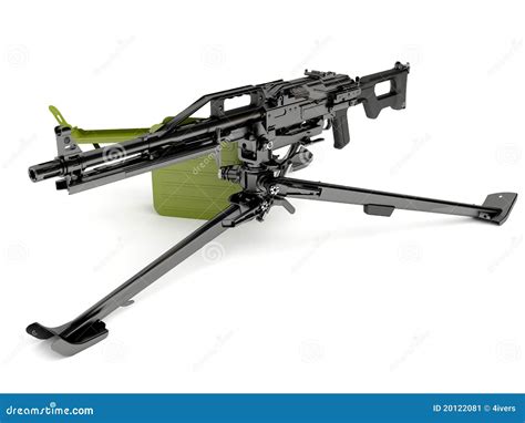Machine Gun Peheneg With A Tripod Mount Stock Image Image 20122081
