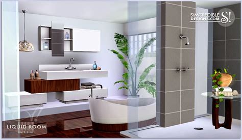 My Sims 3 Blog Liquid Room Bathroom Set By Simcredible Designs