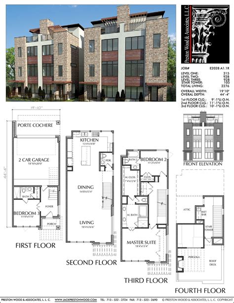 2 Story Townhouse Floor Plans With Garage Shiplov
