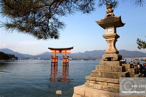 The Floating Miyajima Torii Gate Stock Photo