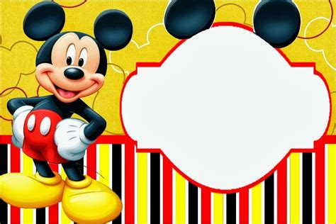 14 Plantillas De Invitaciones Fiesta Mickey Mouse Gratis