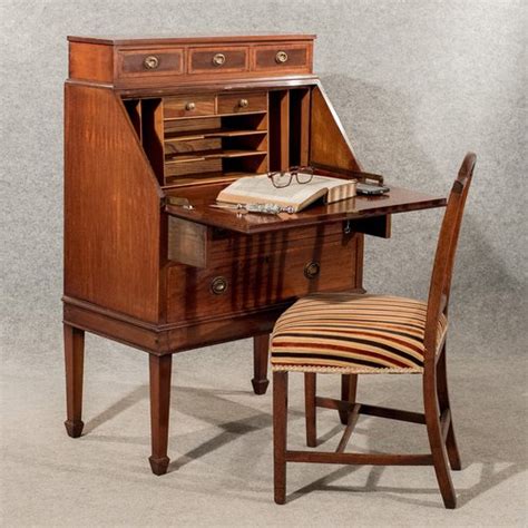 Antique Writing Desk Bureau Edwardian Mahogany As272a2094 3223