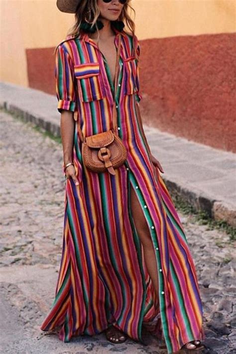Plus Size Women Summer Dress Long Maxi Dress Bohemian Boho Short Sleeve