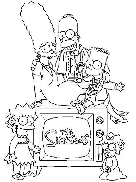 For tumblr, facebook, chromebook or websites. The Simpsons Coloring Pages