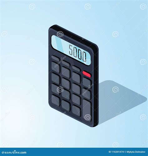Calculator Isometric Flat Icon 3d Vector Colorful Illustration