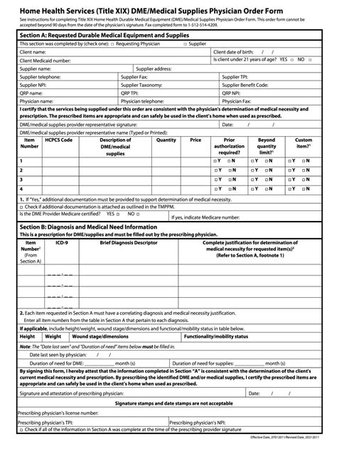 Medical Physician Order Form Fill Online Printable Fillable Blank