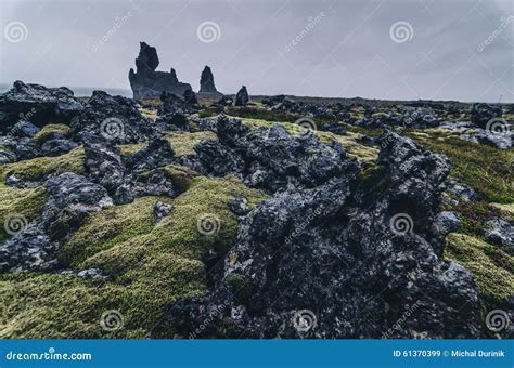 Amazing Rock Formation Londrangar Snaefellsness Peninsula Iceland