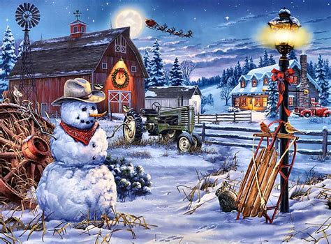 Country Christmas Scenery
