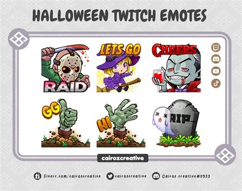 Horror Twitch Emotes Spooky Twitch Emotes Jason Voorhees Etsy
