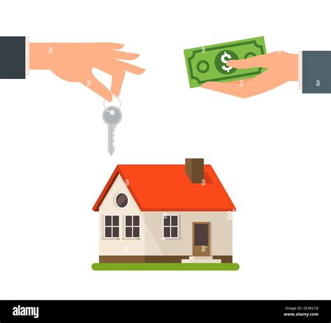 House Buy Rent Real Estate Vector Background Loan Rent Sell Home Icon With Key And Money