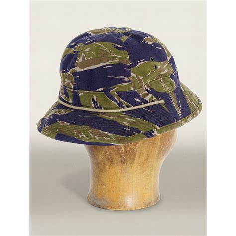 Rrl Tiger Striped Camo Bucket Hat In Green For Men Lyst