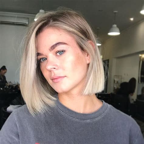 Kate Gracie Hair On Instagram Blunt Bob Lived In Blonde Behindthechair