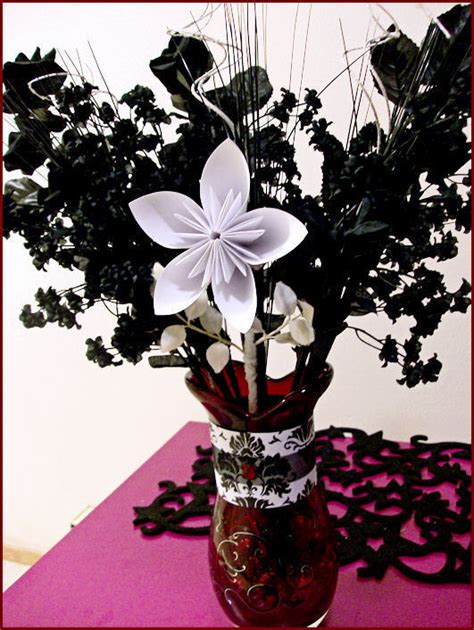 Black White And Red Wedding Centerpiece · A Table