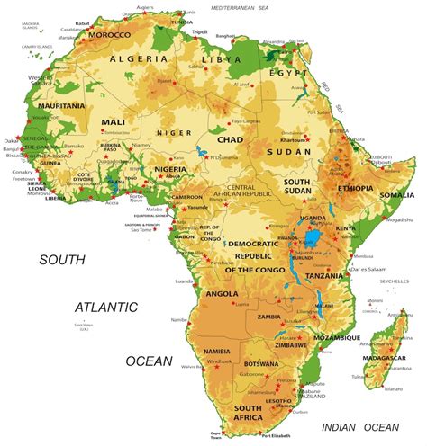 Mountain Ranges In Africa Map Map
