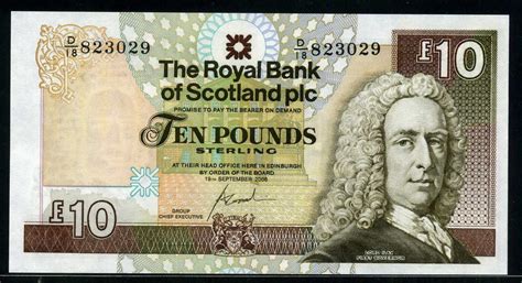 The Royal Bank Of Scotland Banknotes 10 Pounds Note 2006 Lord Ilay