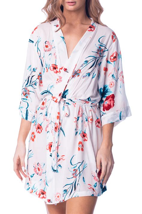 Womens Robe Floral Cotton Kimono For Bride Bridesmaids Flower Girls