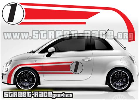 Fiat 500 Racing Stripes 026 Abarth Style