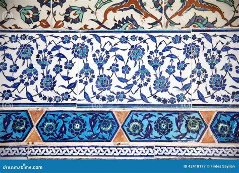 Ancient Handmade Turkish Tiles Topkapi Palace Stock Image Image Of