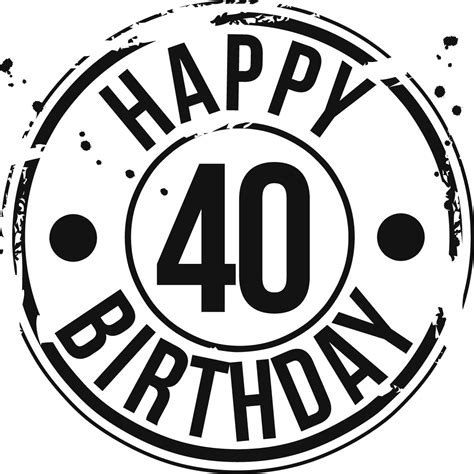 Mans 40th Birthday Clipart Clipart Suggest